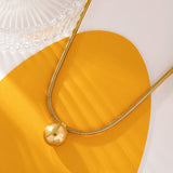 316L Stainless Steel Bead Ball Chokers Necklace For Women Girl