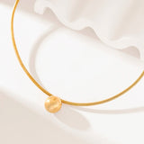 316L Stainless Steel Bead Ball Chokers Necklace For Women Girl