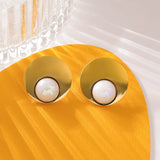 316L Stainless Steel Exaggerated Pearl Stud Earrings For Women Waterproof
