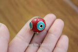 Tibetan Brass Mantras Amulets Beads 17mm Nepal Resin 4 PCS Beads Lot