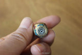 Nepal Tibetan Brass Stone Beads Pendant 4 Beads Lot