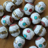 BD210 Nepal Beads 28mm*24mm Mantras Shell Beads 2 PCS
