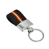 BDM-Spain Fabric Keychain with Silver Key Ring