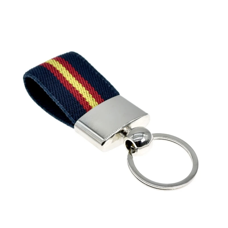 BDM-Spain Fabric Keychain with Silver Key Ring