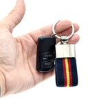 BDM-Spain Fabric Keychain with Silver Key Ring