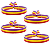 BDM-Spanish Flag Bracelet, Adjustable Fabric Thread