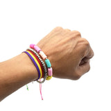 BDM-Spanish Flag Bracelet, Adjustable Fabric Thread