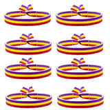 BDM-Spanish Flag Bracelet, Adjustable Fabric Thread