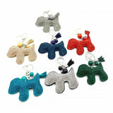 Shiny Dog Keychain with Pearls for Stylish Women