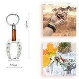 Lucky Charm Keychain Spain Flag Horse Shoe Gift Men Women