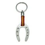 Lucky Charm Keychain Spain Flag Horse Shoe Gift Men Women