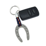 Lucky Charm Keychain Spain Flag Horse Shoe Gift Men Women