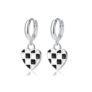 BE3 Zircon Hoop Earrings 925 Sterling Silver Circle Huggie Earring