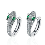 BE3 Zircon Hoop Earrings 925 Sterling Silver Circle Huggie Earring