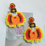 Halloween Seed Bead Earrings - Ghost/Jack-O-Lantern/Pumpkin/Turkey Ma...