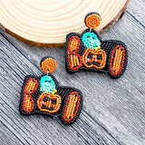 Halloween Seed Bead Earrings - Ghost/Jack-O-Lantern/Pumpkin/Turkey Ma...