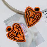 Halloween Seed Bead Earrings - Ghost/Jack-O-Lantern/Pumpkin/Turkey Ma...