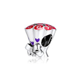 925 Sterling Silver Beads for Bracelets Bouquet Charms