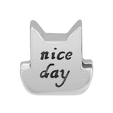 Curious Cat Charms with Enamel for Bracelets