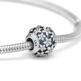 Dazzling Daisies Charms 100% 925 Sterling Silver Jewelry