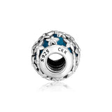 Dazzling Daisies Charms with Green CZ 925 Sterling Silver Jewelry