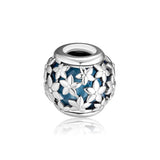 Dazzling Daisies Charms with Green CZ 925 Sterling Silver Jewelry