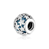 Dazzling Daisies Charms with Green CZ 925 Sterling Silver Jewelry