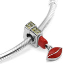 925 Sterling Silver Love Kiss Charms for Bracelets