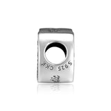 925 Sterling Silver Hearts of Love Charms with Clear CZ for Jewelry Making