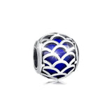 925 Sterling Silver Beads Bracelet Charms with CZ