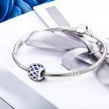 925 Sterling Silver Beads Bracelet Charms with CZ