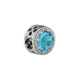 925 Sterling Silver Radiant Heart Charms with CZ for Bracelets