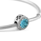 925 Sterling Silver Radiant Heart Charms with CZ for Bracelets