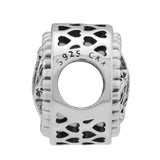 Sterling Silver Radiant Hearts Charms for Bracelets