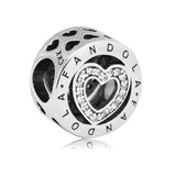 Heart Charms 925 Sterling Silver Jewelry Beads for Bracelets
