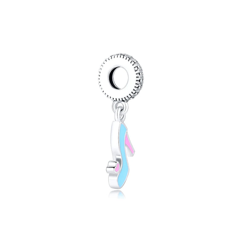 Stiletto Charms Enamel 925 Sterling Silver Jewelry