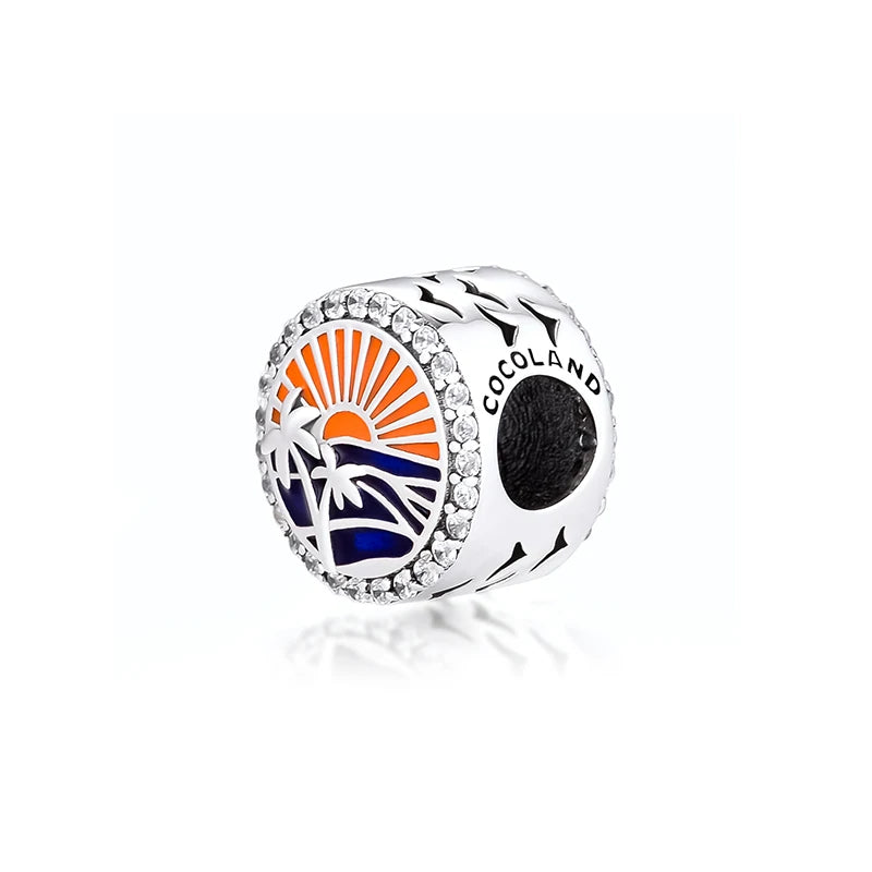 Tropical Sunset Charms 925 Sterling Silver Jewelry