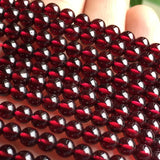 Natural Garnet Stone Round Beads 4.5-6.5mm AAAA Clean Transparent DIY Jewelry