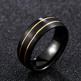 8MM Tungsten Carbide Ring Men's Wedding Jewelry Thin Line Hight Polished