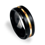 8MM Tungsten Carbide Ring Men's Wedding Jewelry Thin Line Hight Polished