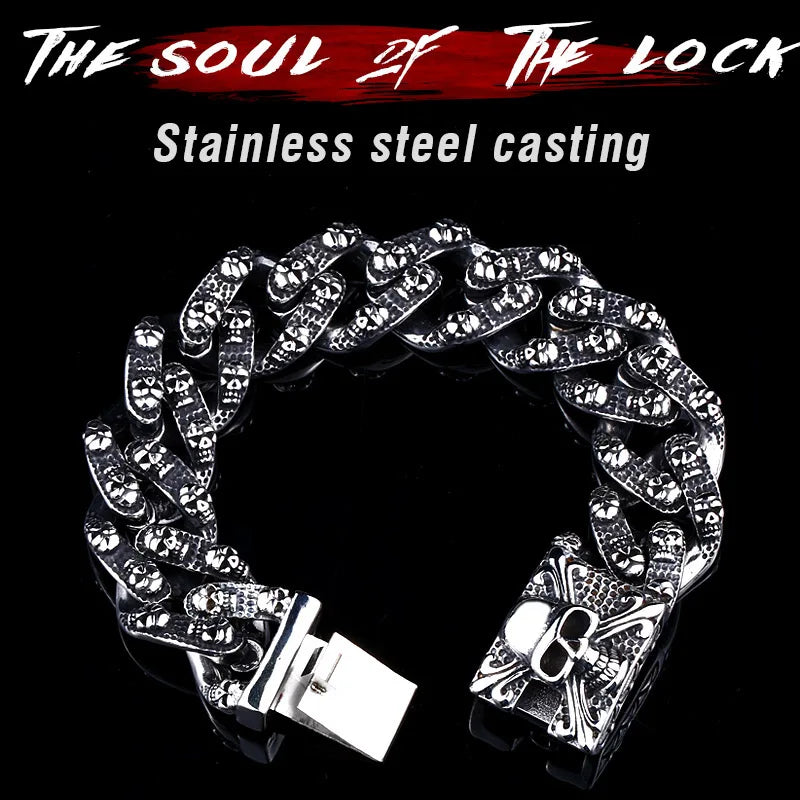 Skull Bracelet&Bangle 316 Stainless Steel High Christmas Jewelry for Man Gift