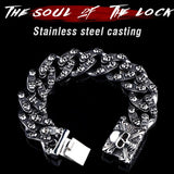 Skull Bracelet&Bangle 316 Stainless Steel High Christmas Jewelry for Man Gift