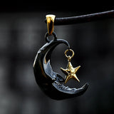 Arrival 316L Stainless Steel Moon Face Star Necklace Pendant For Men Women