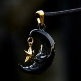 Arrival 316L Stainless Steel Moon Face Star Necklace Pendant For Men Women