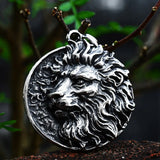 Stainless Steel Lion Head Pendant 3D for Men