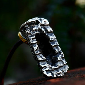 Stainless Steel Skull Pendant Punk Necklace Gothic Rock