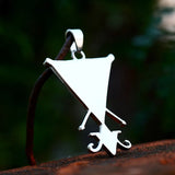 Stainless Steel Satan Pendant Necklace with Red Zircon