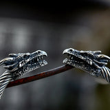 Stainless Steel Dragon Heads Bracelet for Men
