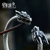 Stainless Steel Dragon Heads Bracelet for Men