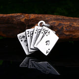 316L Stainless Steel Card Pendant Necklace Gift